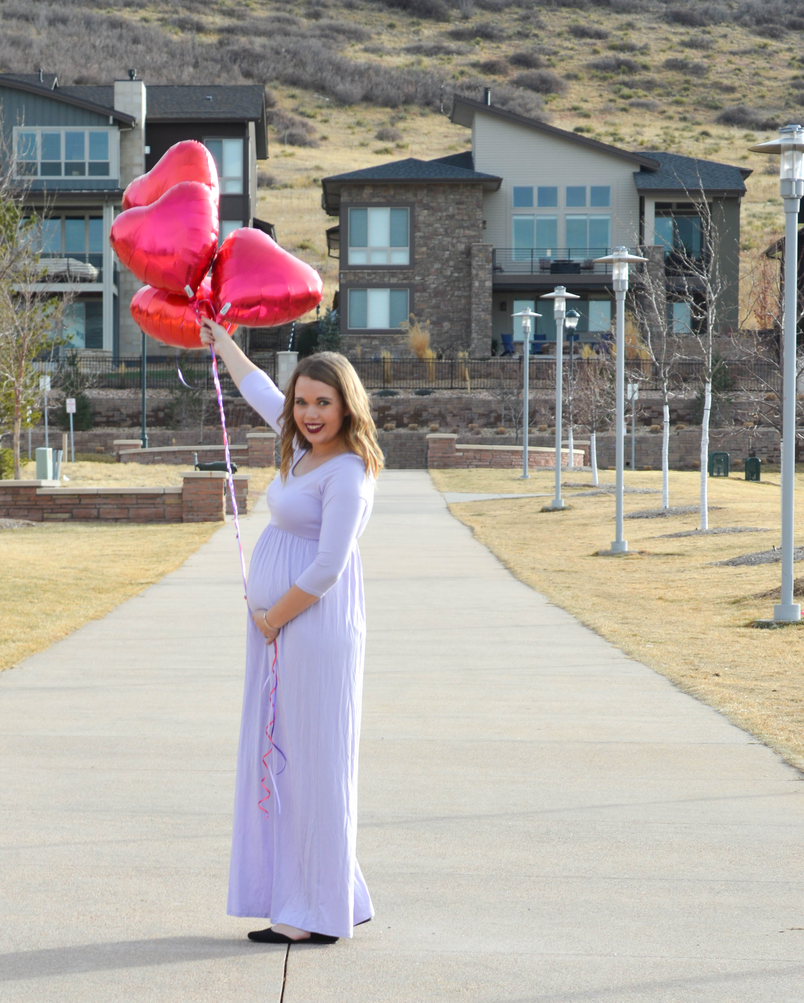 Pink Blush Boutique Maternity Dress featured by popular Denver mommy blogger, All Things Lovely