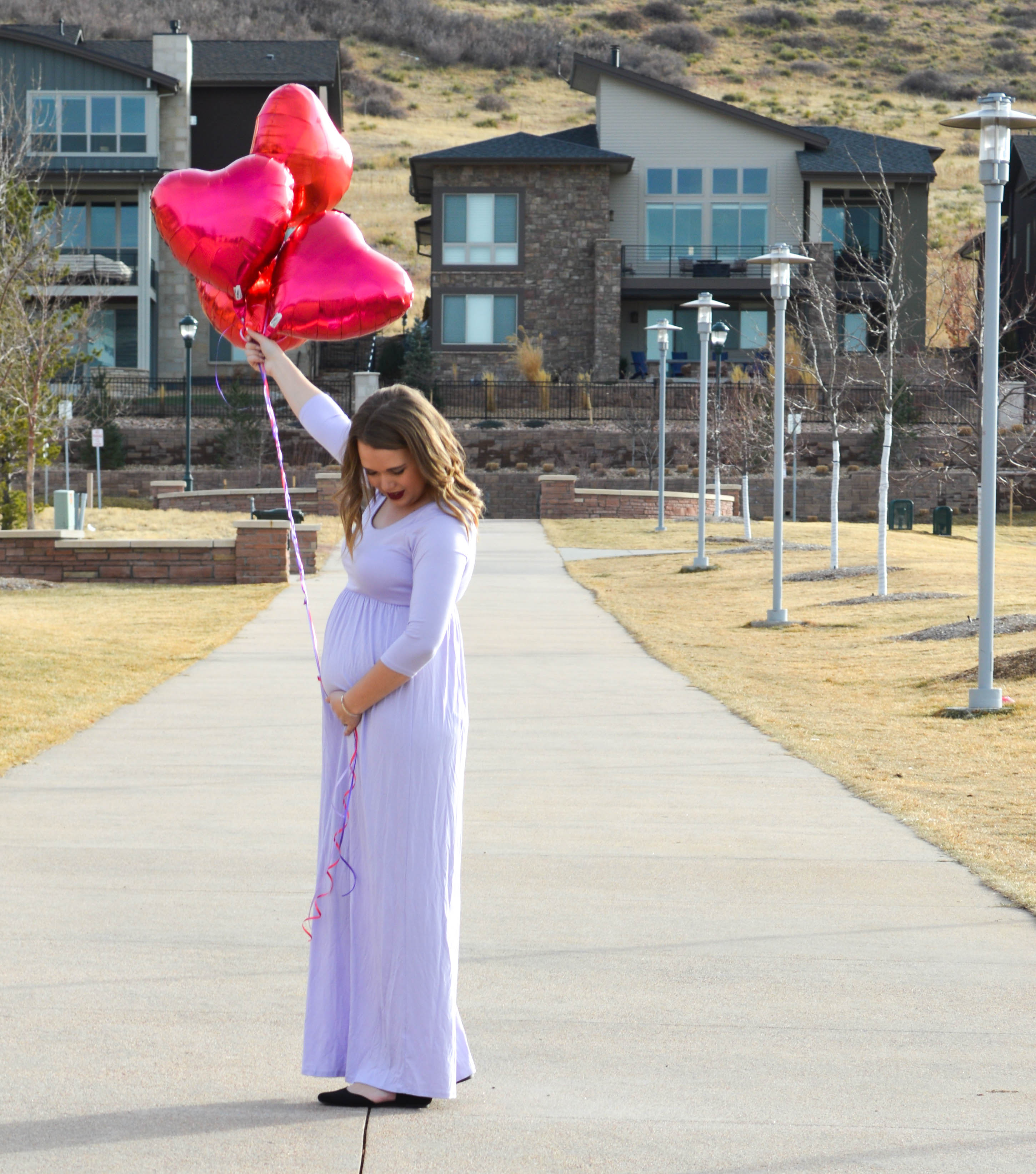 Pink Blush Boutique Maternity Dress featured by popular Denver mommy blogger, All Things Lovely