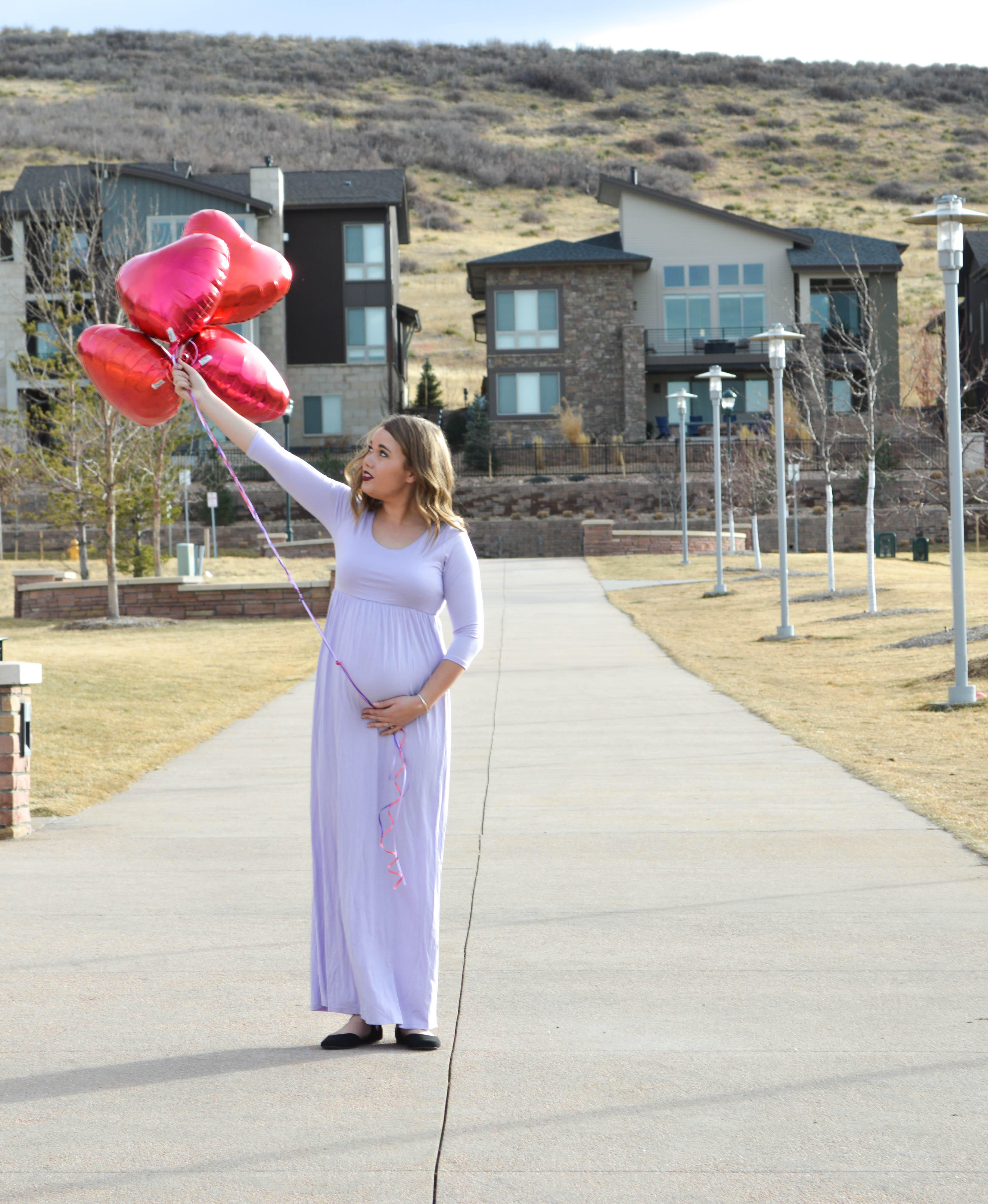 Pink Blush Boutique Maternity Dress featured by popular Denver mommy blogger, All Things Lovely