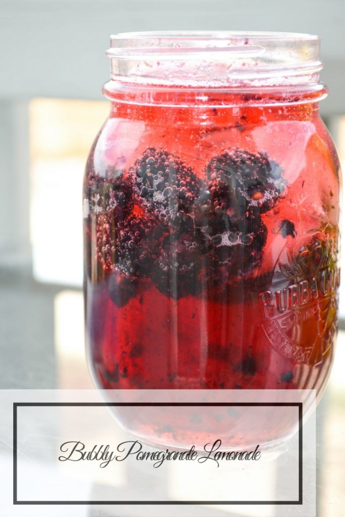 Bubbly Pomegranate Lemonade Mocktail | All Things Lovely